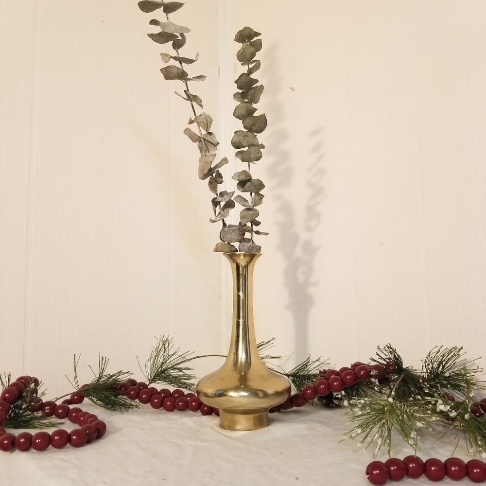 Vintage Simple Brass Bud Vase